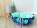 okrągłe legowisko dla psa i kota - Tropic Lauren design 3.jpg
