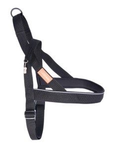 Norwegian no-pull dog harness L  black + black neoprene