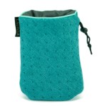 tread bag 15cm x 13cm tufted turquoise