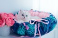 okrągłe legowisko Daisy od Lauren design - Tropic.jpg