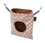 Feeder for rodents and rabbits brown dots + minky