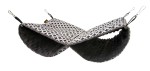 Hammock, Double Tunnel for Rodents - stars + dark gray minky