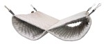 Hammock, Double Tunnel for Rodents - hearts + gray minky