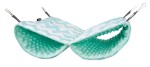 Hammock, Double Tunnel for Rodents - mint zigzag + minky