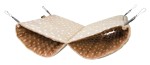 Hammock, Double Tunnel for Rodents - brown dots + minky