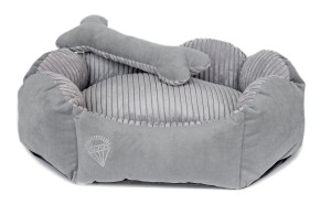 Bed Diana 55 x 50 cm gray velvet