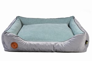 Sofa CEZAR silver velvet + mint