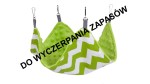 Hamak dla gryzoni 18cm x 18 cm zieleń zygzak + zieleń minky 
