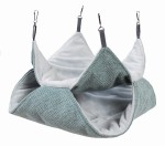 Double-story hammock mint structure + gray minky