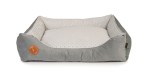 Kanapa CEZAR 95cm x 80cm szary velvet + szary minky