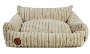 Sofa Fluffy beige stripes