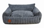 Sofa Fluffy graphite stripes