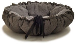 Bed DAISY tufted gray